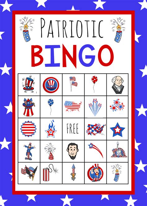 4th Of July Bingo Cards Printable Free